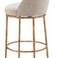Nordhavn Swivel Barstool Beige & Gold