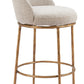 Nordhavn Swivel Barstool Beige & Gold