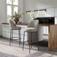 Nordhavn Swivel Barstool Beige & Gold