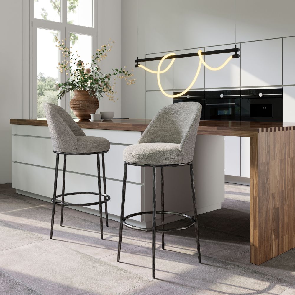 Nordhavn Swivel Barstool Beige & Gold