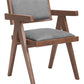 Delhi Dining Chair Gray & Walnut