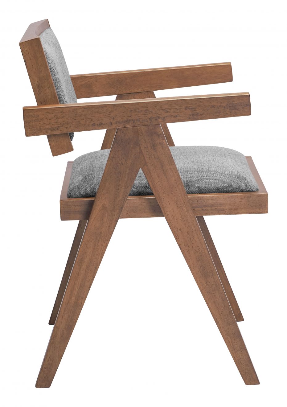 Delhi Dining Chair Gray & Walnut