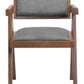 Delhi Dining Chair Gray & Walnut