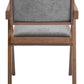 Delhi Dining Chair Gray & Walnut