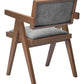 Delhi Dining Chair Gray & Walnut