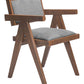 Delhi Dining Chair Gray & Walnut