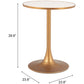 Bite Bistro Table Beige & Gold