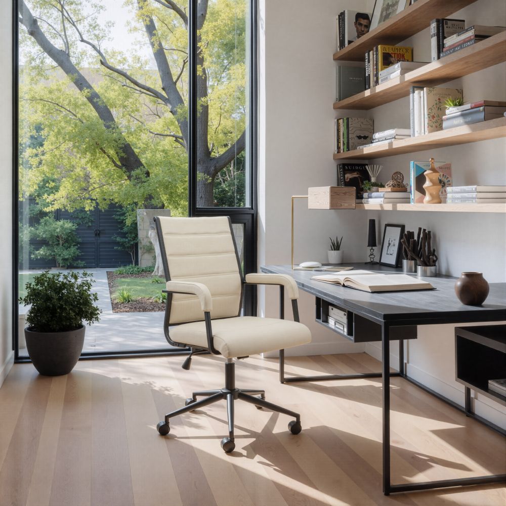 Auction Office Chair Beige