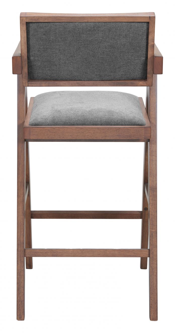 Delhi Barstool Gray & Walnut