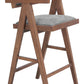 Delhi Barstool Gray & Walnut