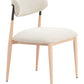Equinox Armless Dining Chair Oyster Gray & Natural