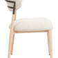 Equinox Armless Dining Chair Oyster Gray & Natural