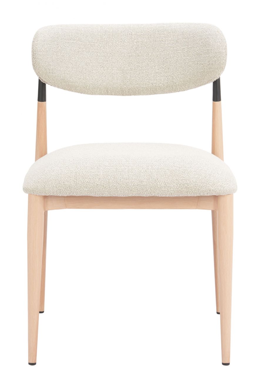 Equinox Armless Dining Chair Oyster Gray & Natural