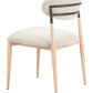 Equinox Armless Dining Chair Oyster Gray & Natural
