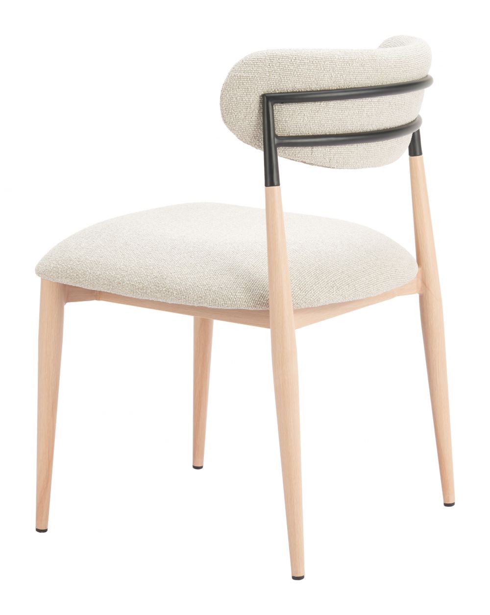 Equinox Armless Dining Chair Oyster Gray & Natural