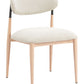 Equinox Armless Dining Chair Oyster Gray & Natural