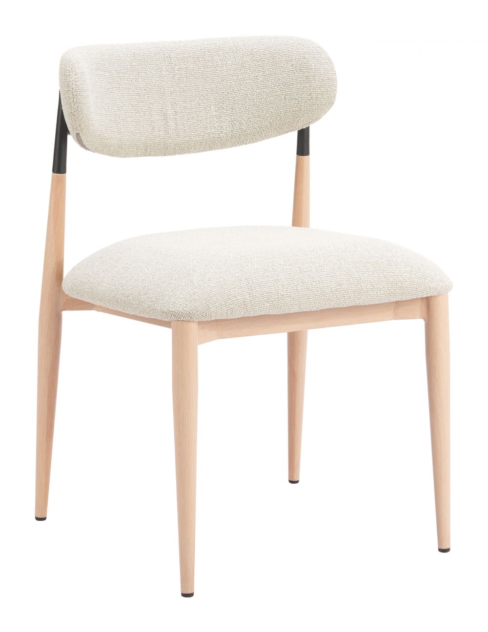Equinox Armless Dining Chair Oyster Gray & Natural