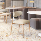 Equinox Armless Dining Chair Oyster Gray & Natural
