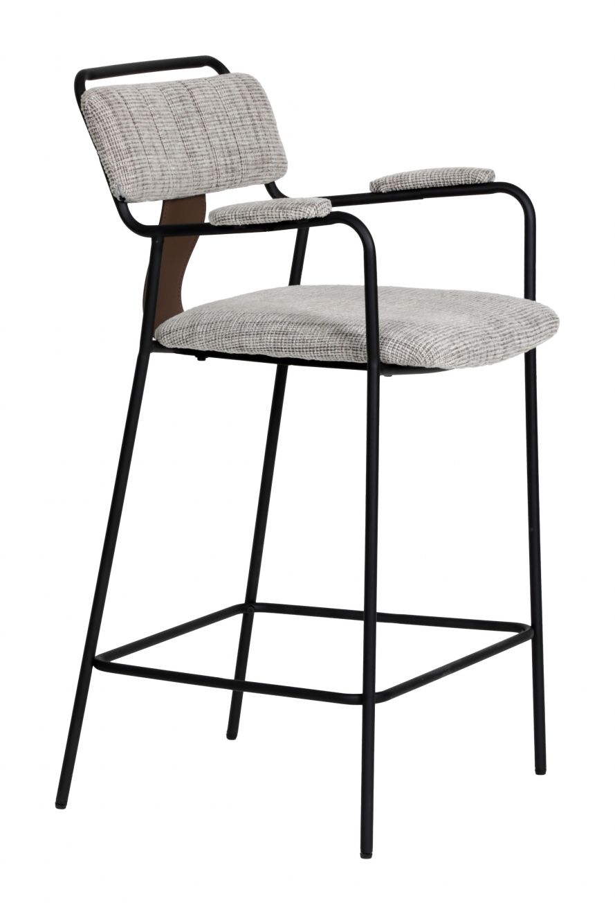 Couva Counter Stool Gray Tweed