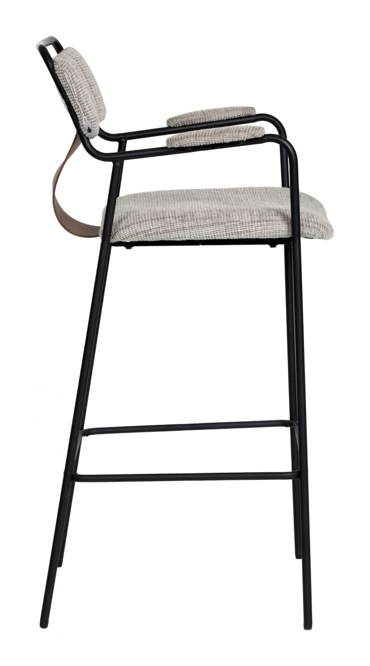Couva Barstool Gray Tweed