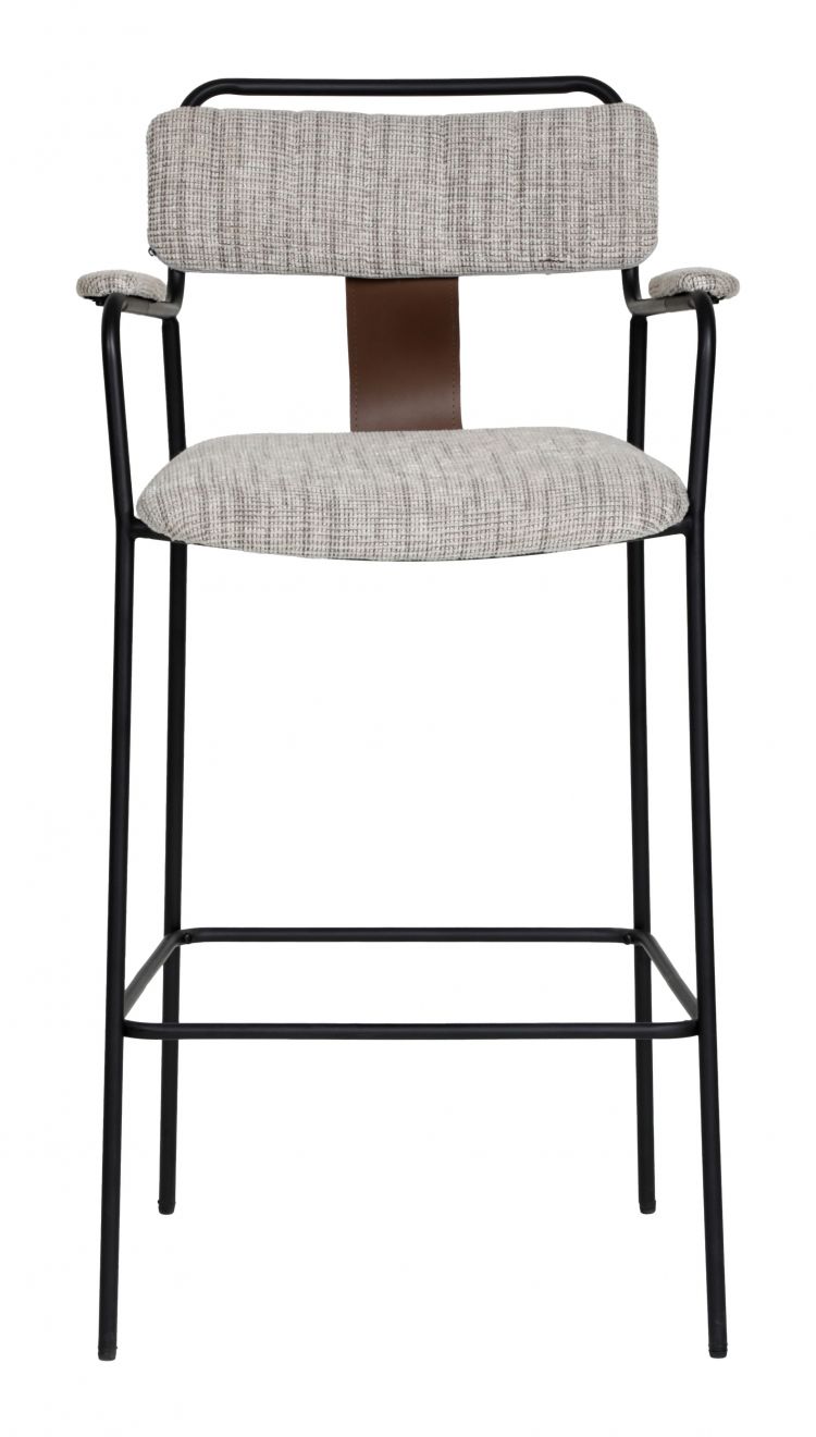 Couva Barstool Gray Tweed