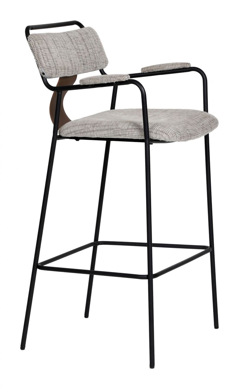 Couva Barstool Gray Tweed