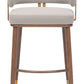 Brew Barstool Beige & Walnut