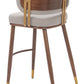 Brew Barstool Beige & Walnut