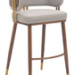 Brew Barstool Beige & Walnut