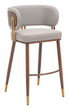 Brew Barstool Beige & Walnut