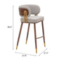 Brew Barstool Beige & Walnut