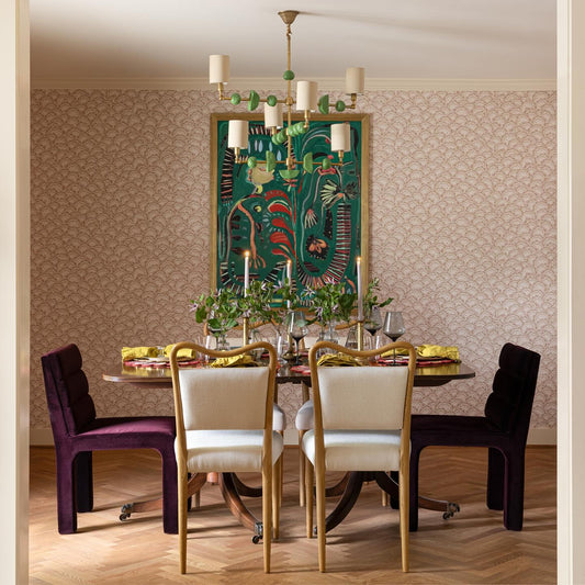 Castell Green Velvet Channel Tufted Dining Chair