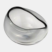 Cargar imagen en el visor de la galería, Glass, 10&quot;d Irregular Shape Bowl, Smoke
