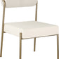 Carly Boucle Fabric & Vegan Leather Dining Chair