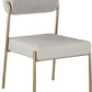 Carly Boucle Fabric & Vegan Leather Dining Chair