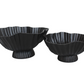 BREEVALE SET OF 2 BLACK BOWLS 7 (IN)