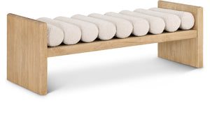 Waverly Boucle Fabric Bench