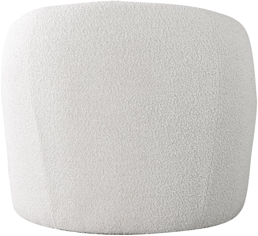 Acadia Boucle Fabric and Vegan Leather Accent Chair