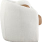Acadia Boucle Fabric and Vegan Leather Accent Chair