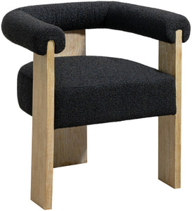 Barrel Boucle Fabric Dining Chair