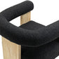 Barrel Boucle Fabric Dining Chair