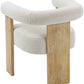 Barrel Boucle Fabric Dining Chair