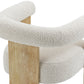 Barrel Boucle Fabric Dining Chair