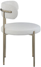 Cargar imagen en el visor de la galería, Beacon Vegan Leather and Boucle Fabric Dining Chair
