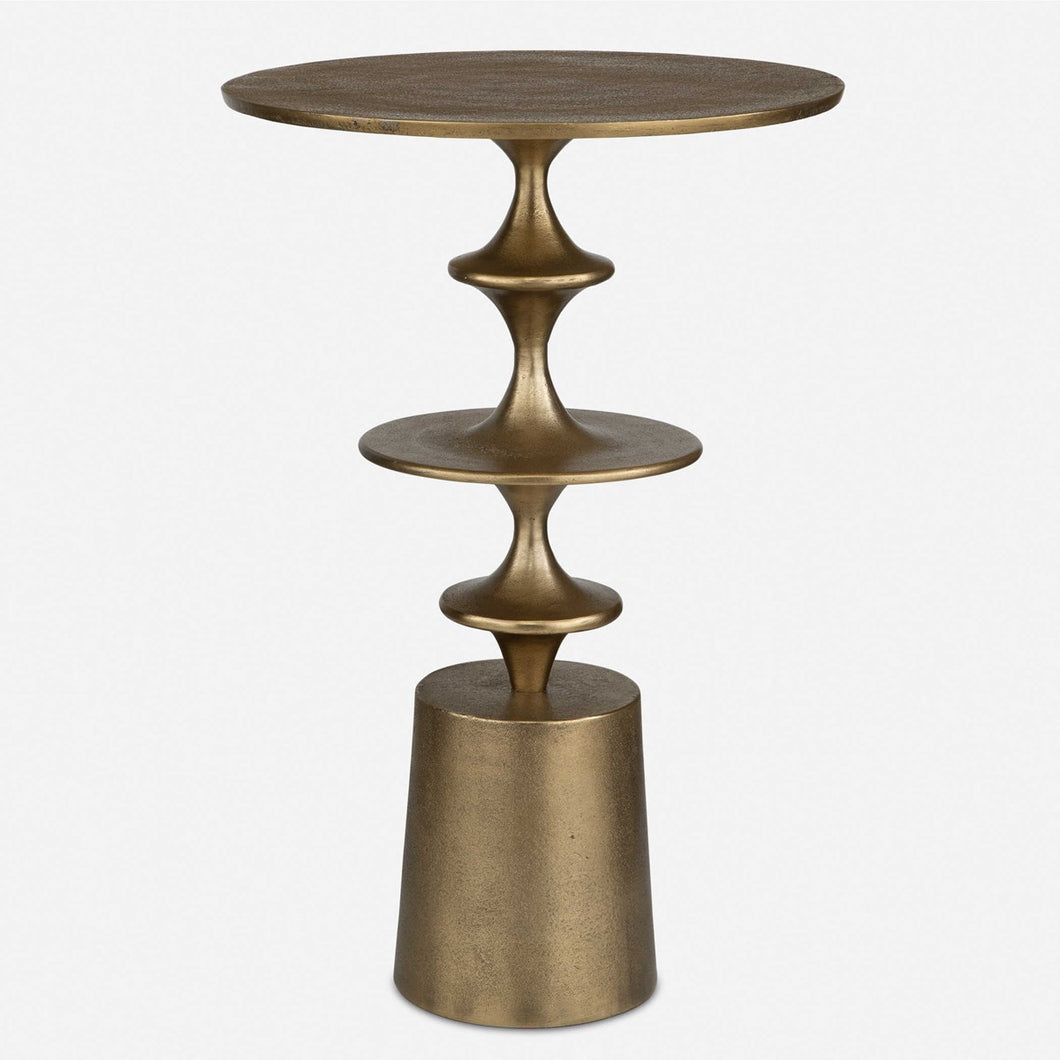 FLIGHT ACCENT TABLE, BRASS