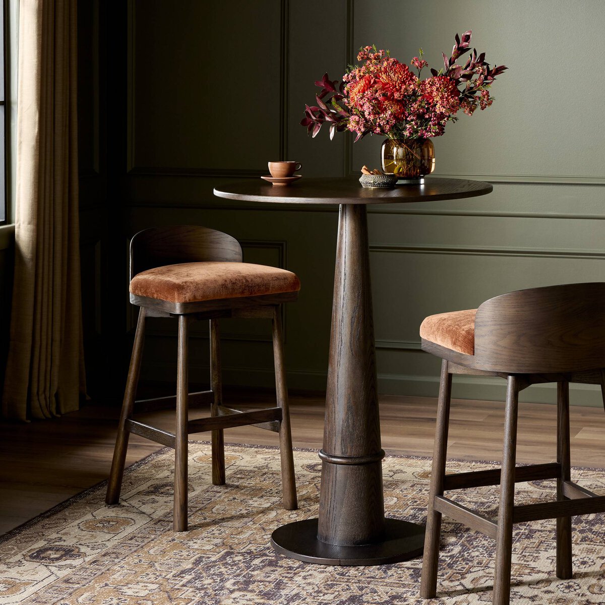 Cloris Swivel Bar + Counter Stool