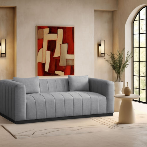 Lucia Linen Textured Fabric Sofa