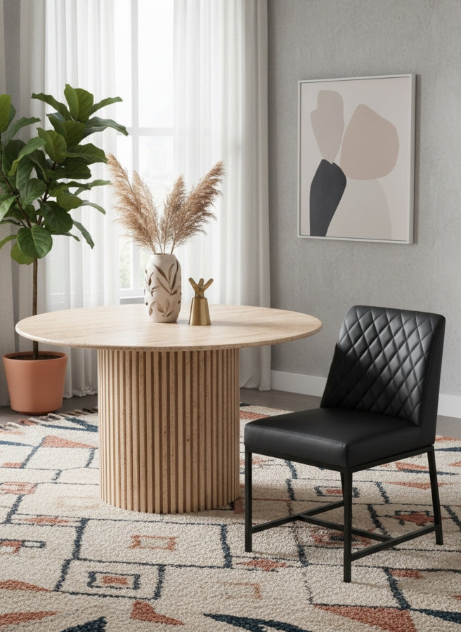 Genoa 48" Travertine Dining Table