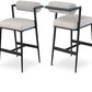 Stryker Boucle Fabric and Vegan Leather Bar / Counter Stools