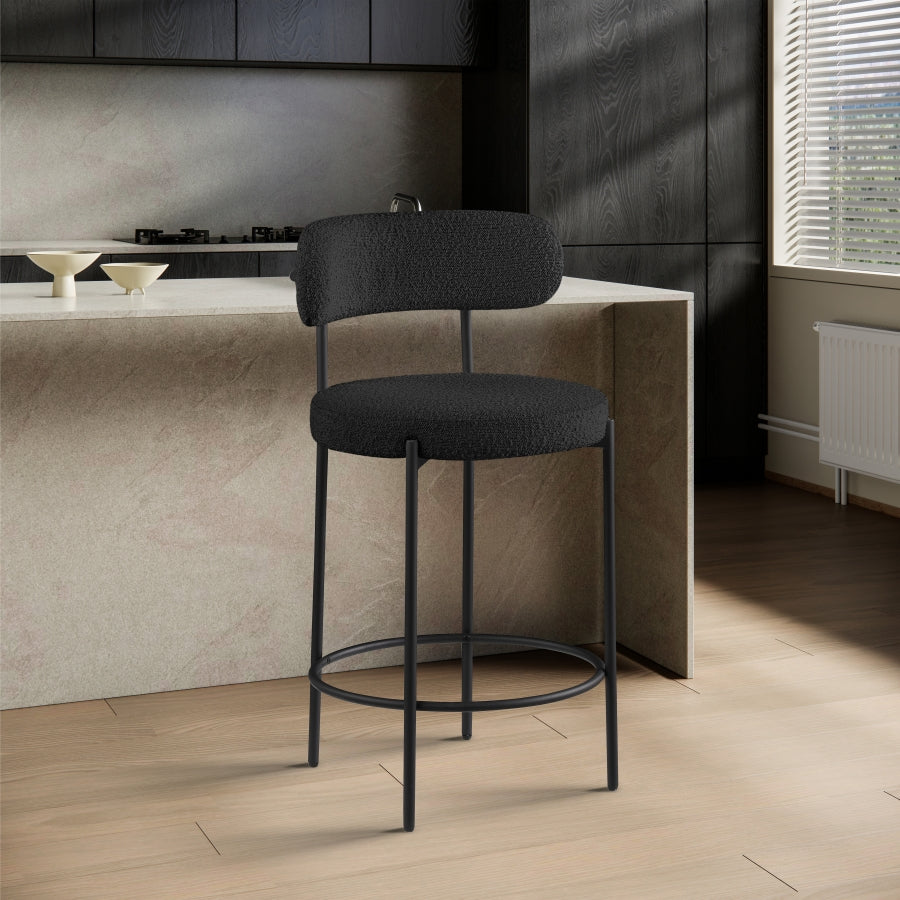 Beacon Boucle Fabric  Bar / Counter Stools